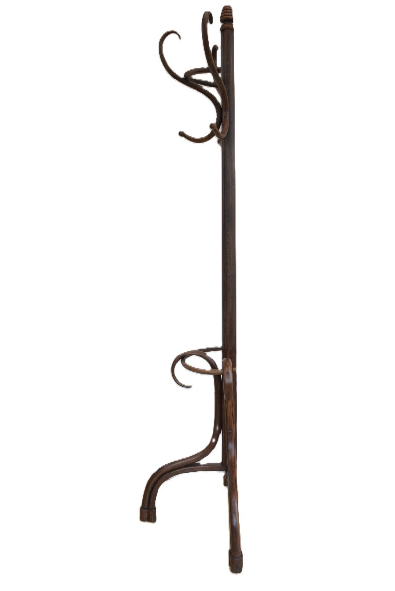 Antique Bentwood Coat Stand, Half Round Design Hall Stand, C1900, Thonet Style